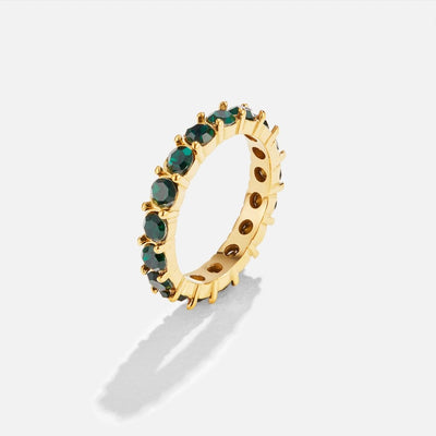 Emerald beauty 18K pierścionek z kryształami