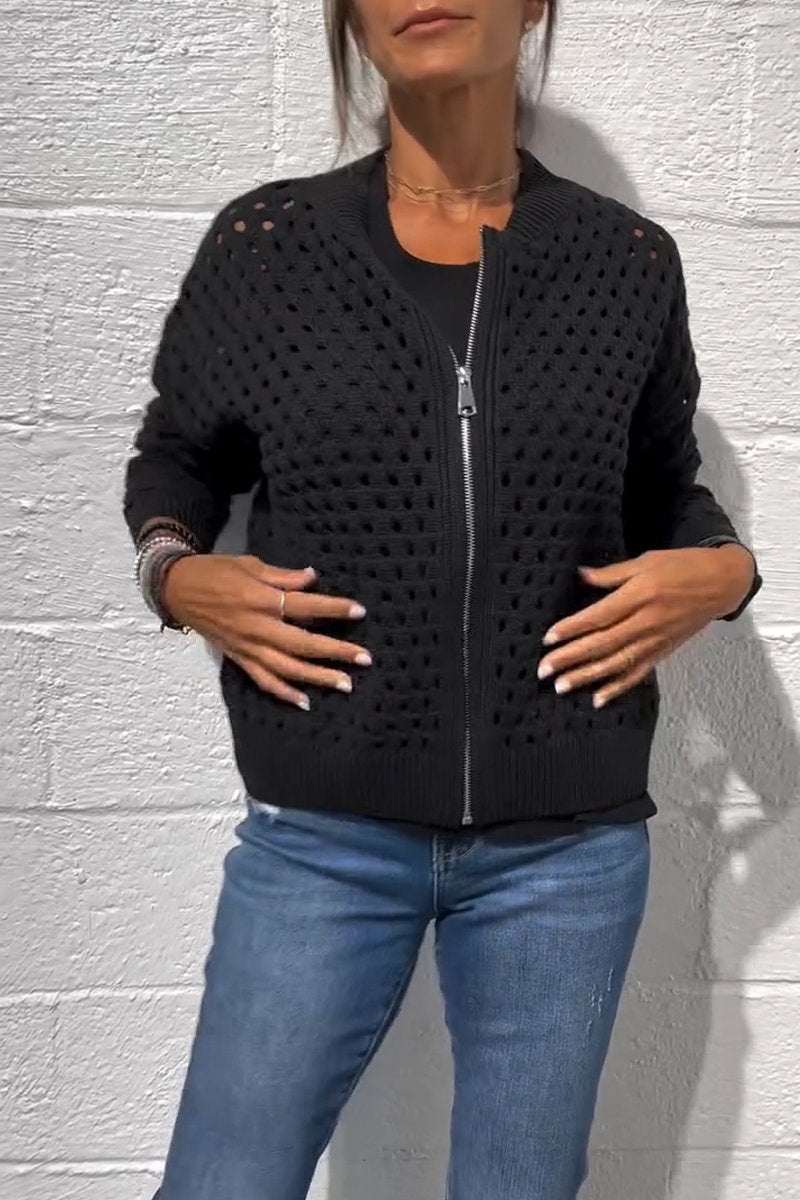 Zippered Knit Jacket