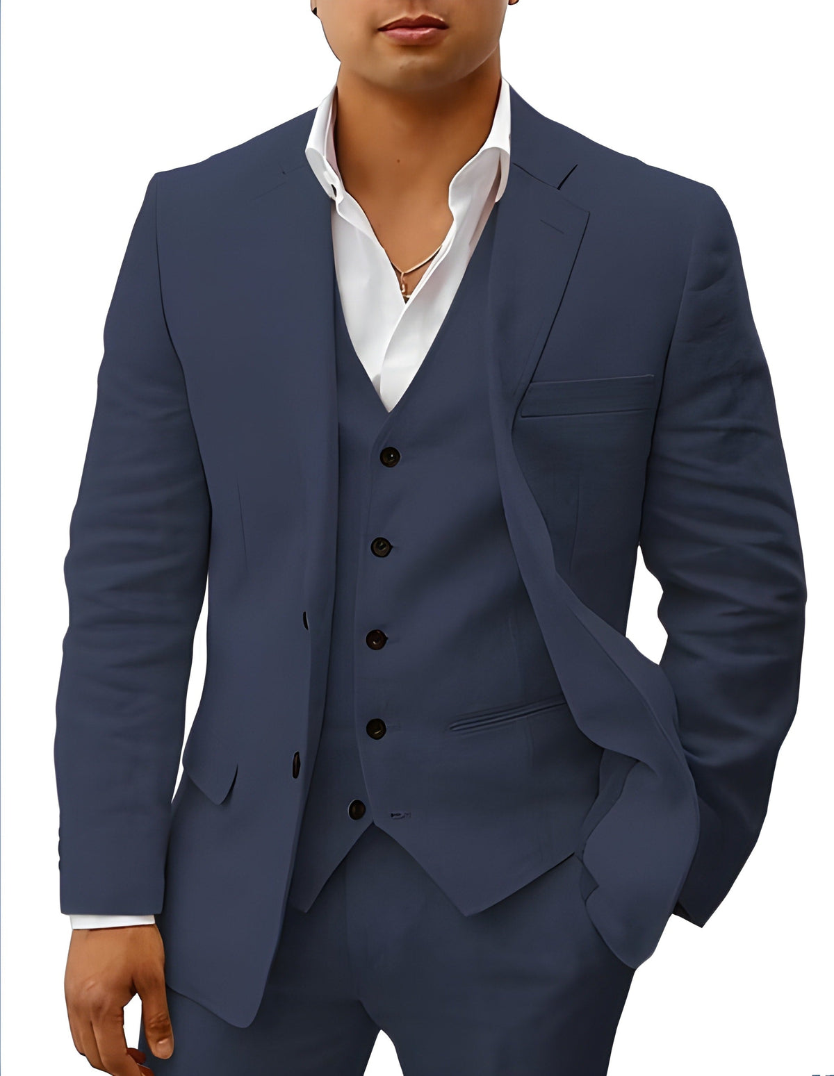 Men's Linen Suit | 3-Piece | Classic & Breathable | Wedding & Summer Look