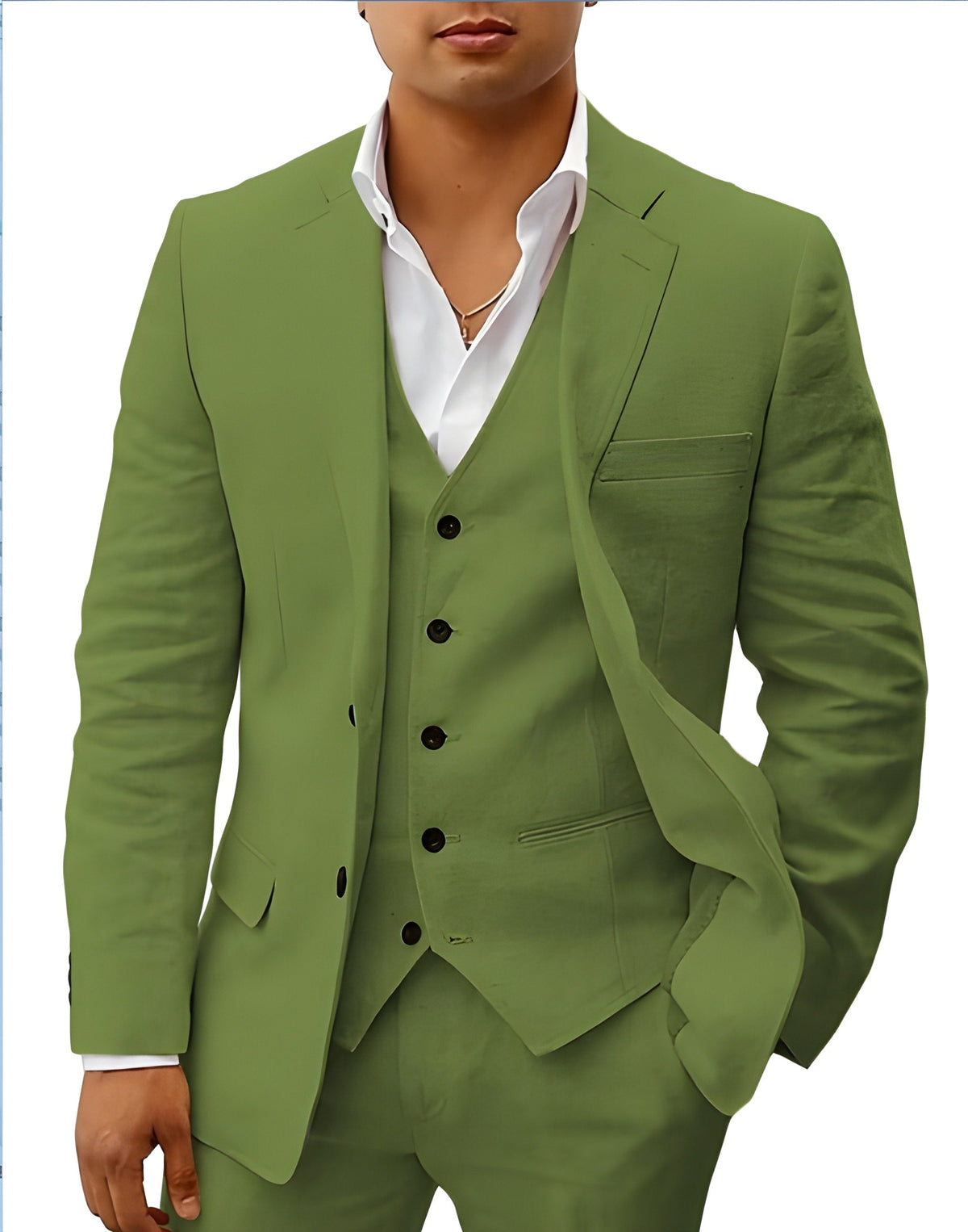 Men's Linen Suit | 3-Piece | Classic & Breathable | Wedding & Summer Look