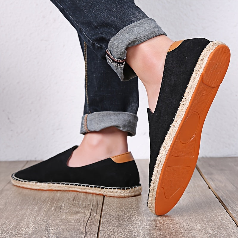 Men's Loafers | Breathable & Handmade | Linen Sole & Canvas | Casual Slip-On