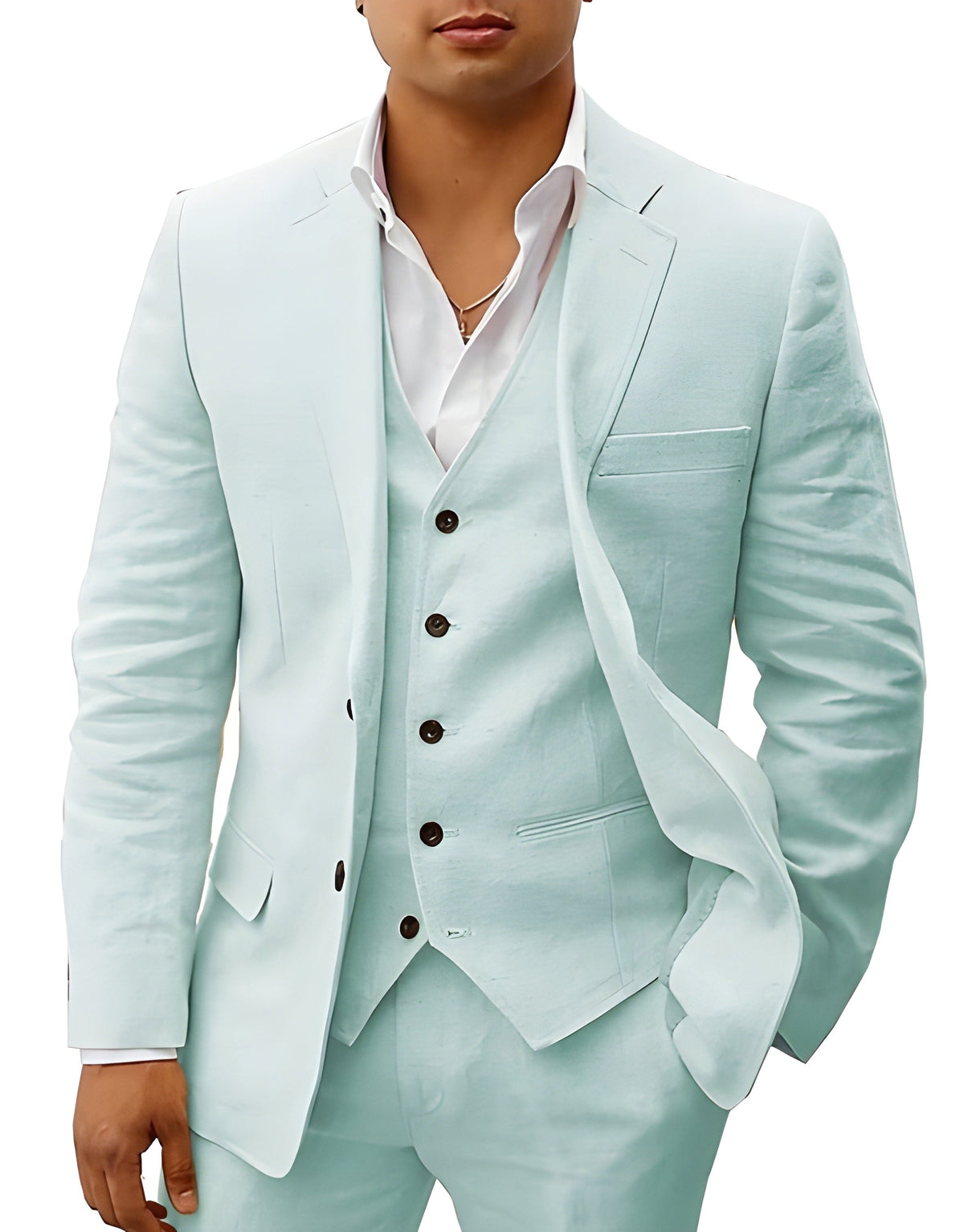 Men's Linen Suit | 3-Piece | Classic & Breathable | Wedding & Summer Look