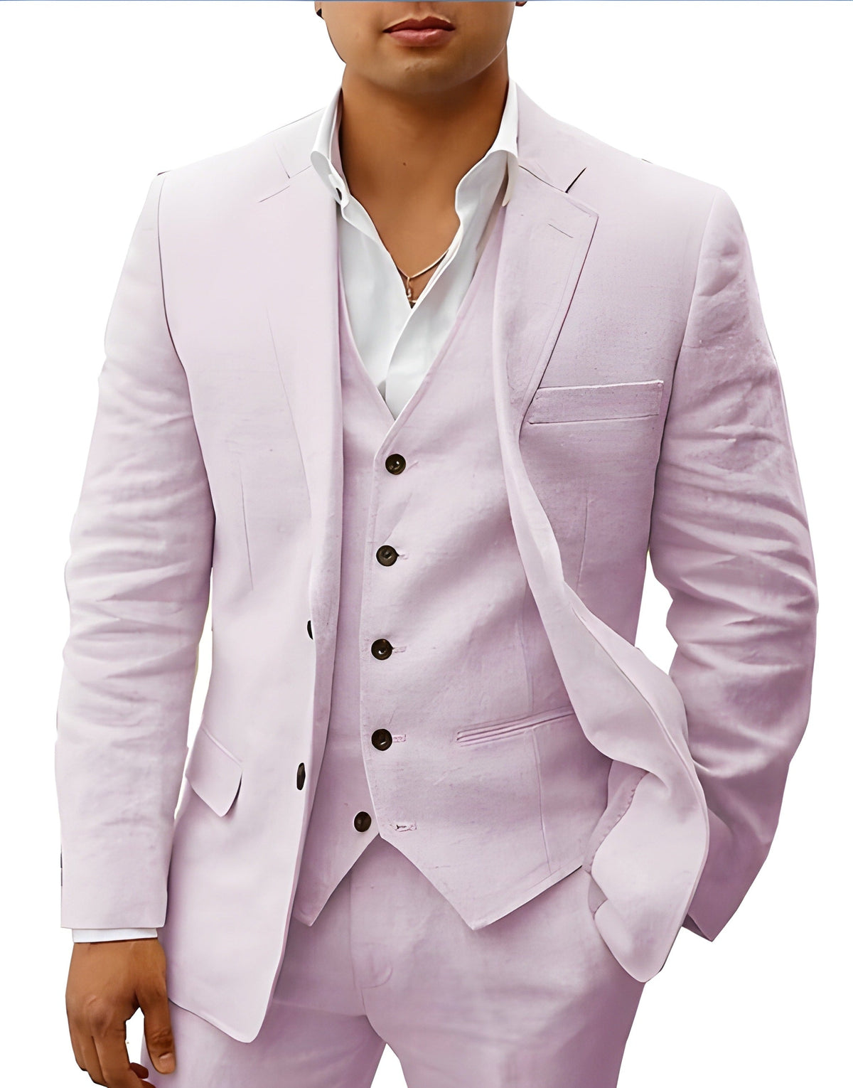 Men's Linen Suit | 3-Piece | Classic & Breathable | Wedding & Summer Look