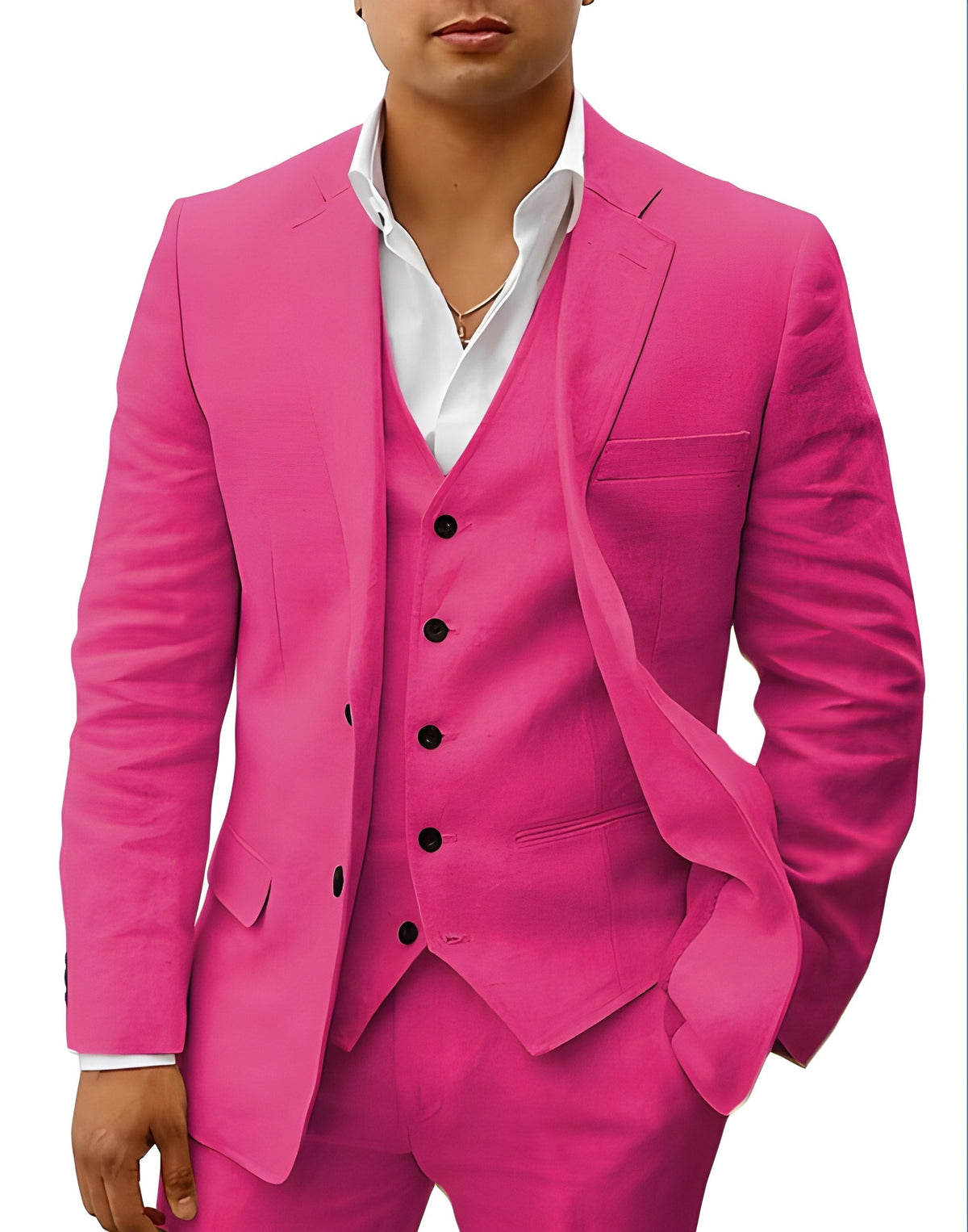 Men's Linen Suit | 3-Piece | Classic & Breathable | Wedding & Summer Look