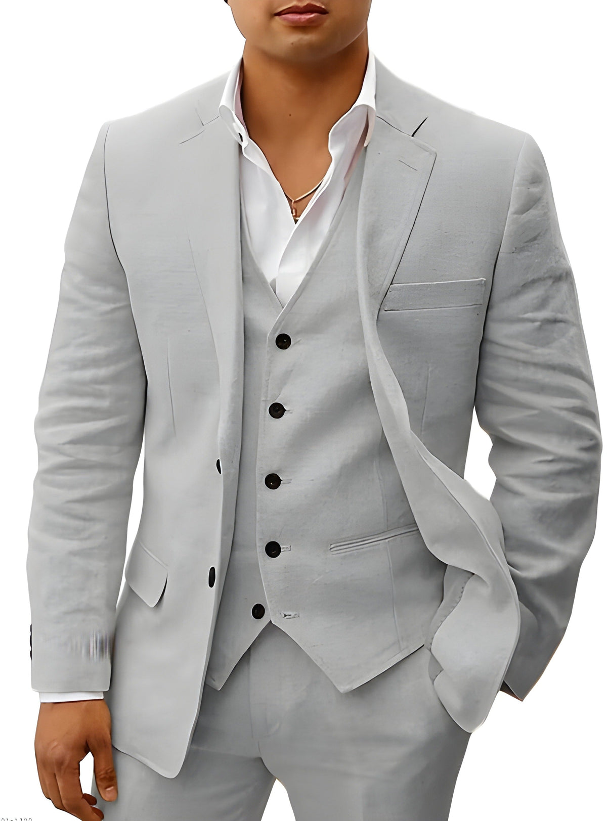 Men's Linen Suit | 3-Piece | Classic & Breathable | Wedding & Summer Look