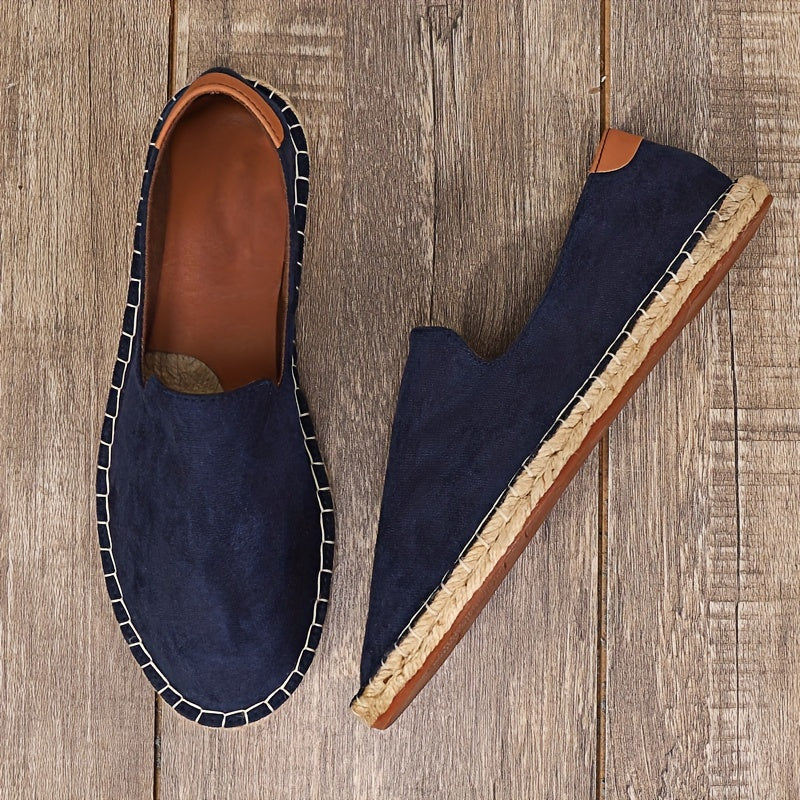 Men's Loafers | Breathable & Handmade | Linen Sole & Canvas | Casual Slip-On