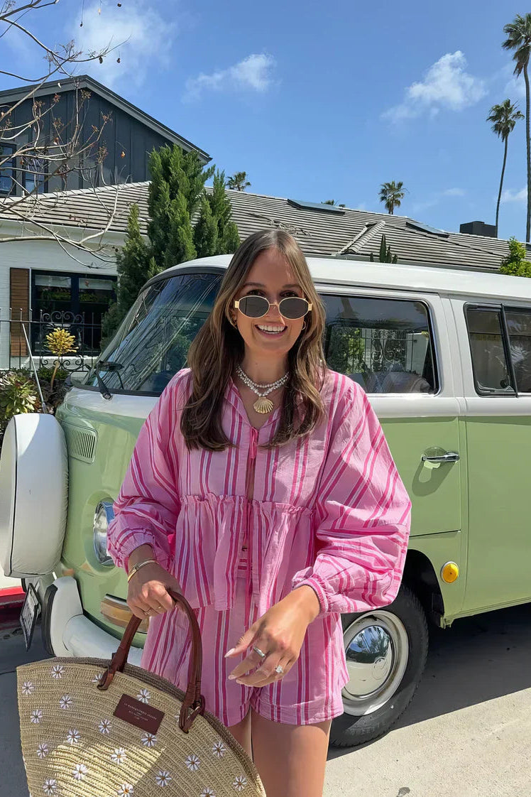 Grażyna | Letni komplet w paski