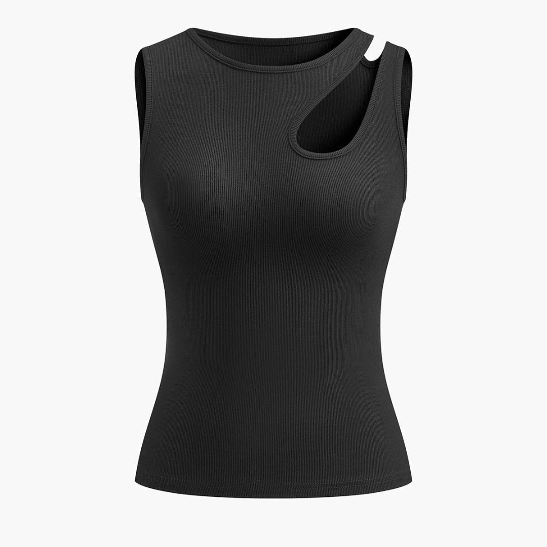 Rixte | Semi-Przezroczysty Top z Wycięciami