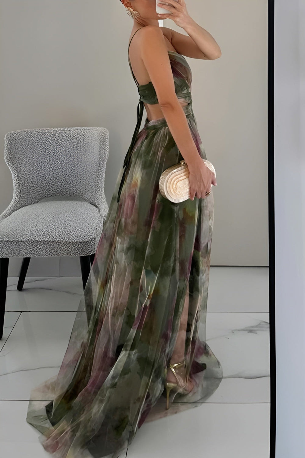 Simone | Elegant Printed Maxi Dress