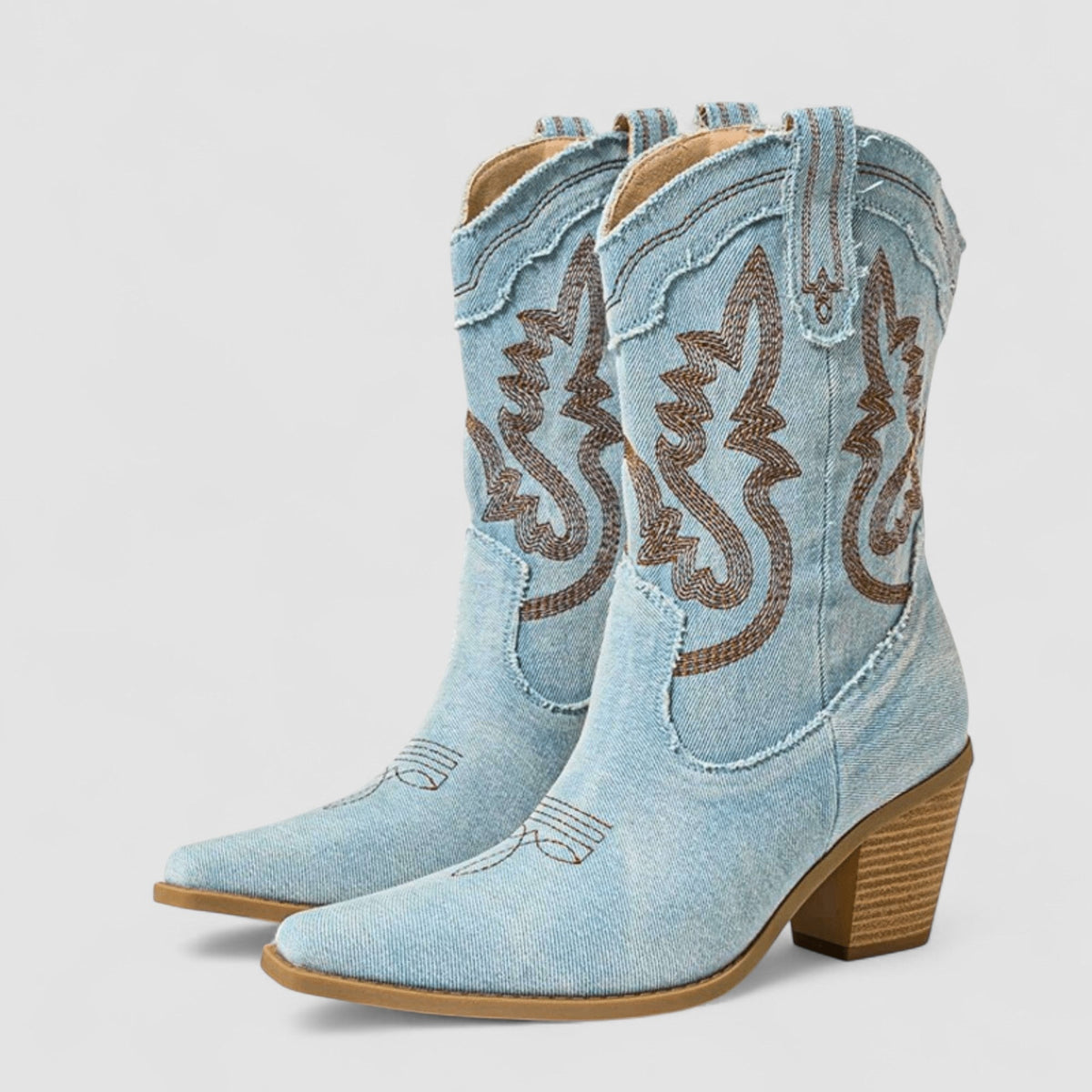 Selena – Ankle Boots with Orthopedic Denim Design