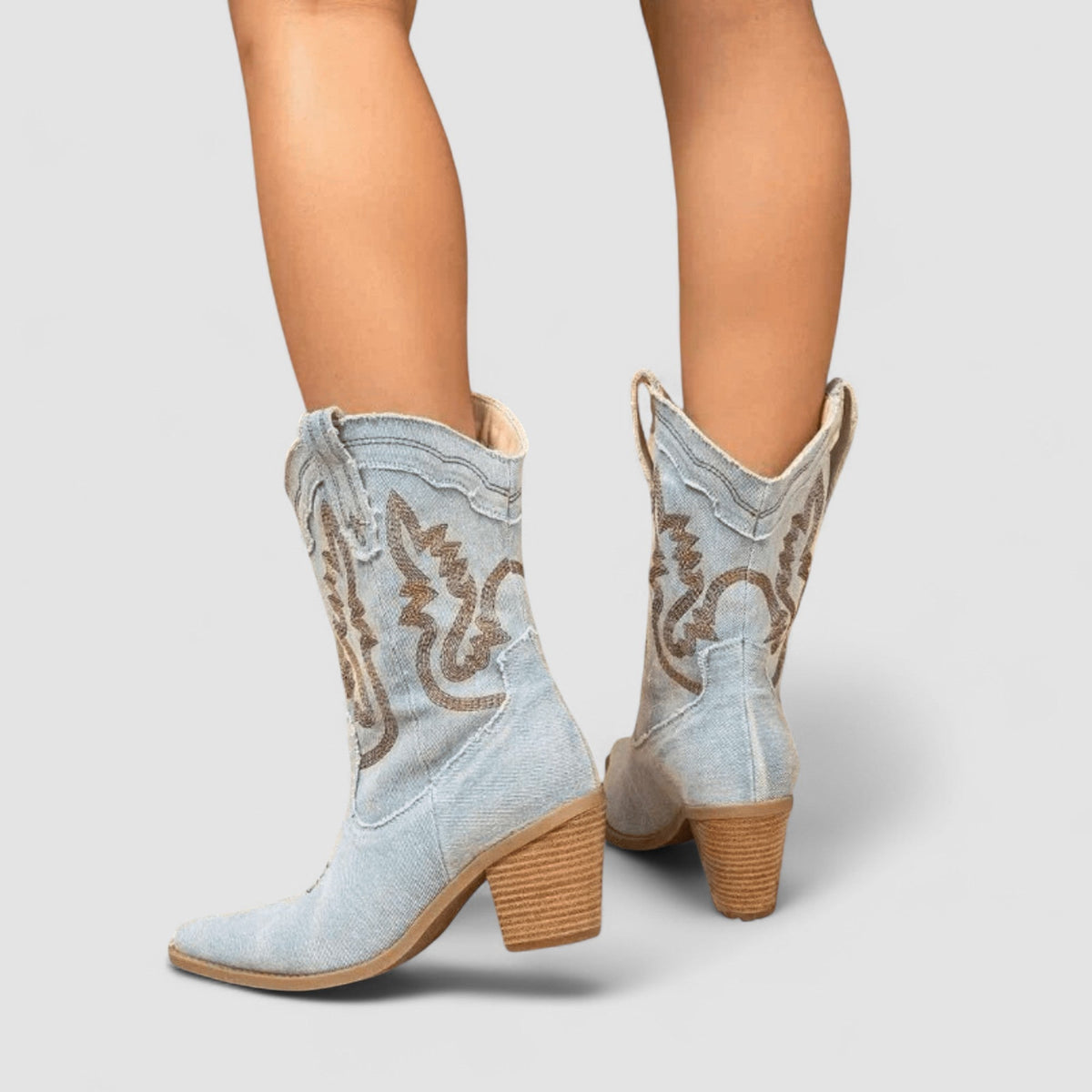 Selena – Ankle Boots with Orthopedic Denim Design