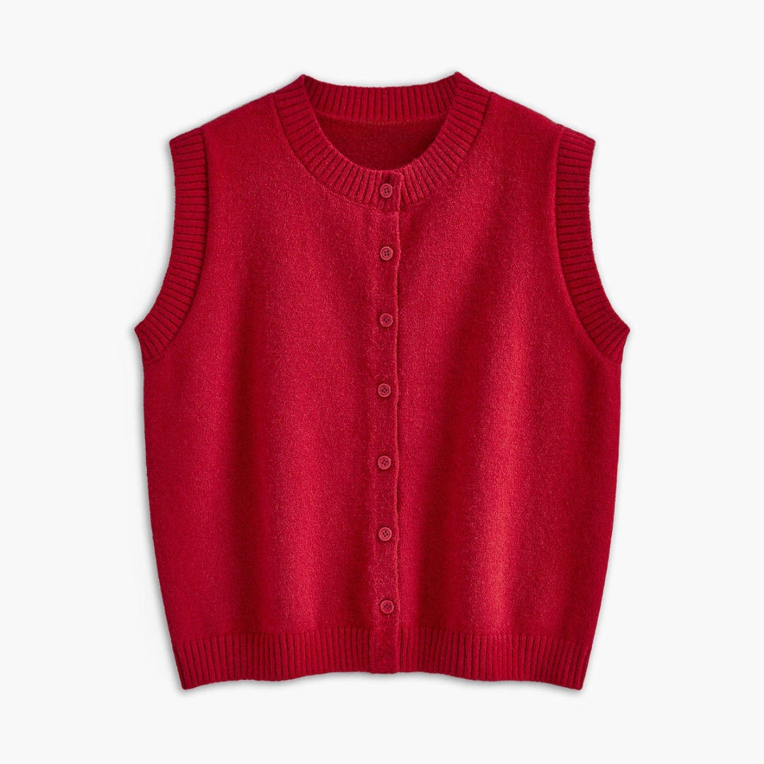 Nylah | Casual Kamizelka Sweter Z Guzikami