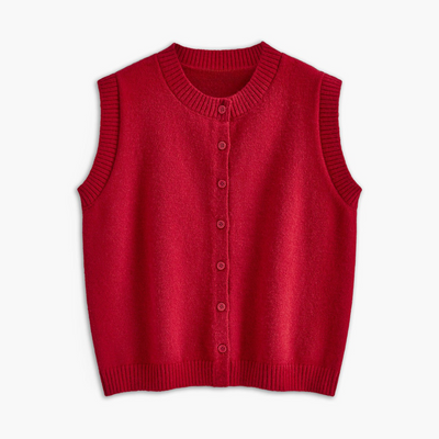 Nylah | Casual Kamizelka Sweter Z Guzikami