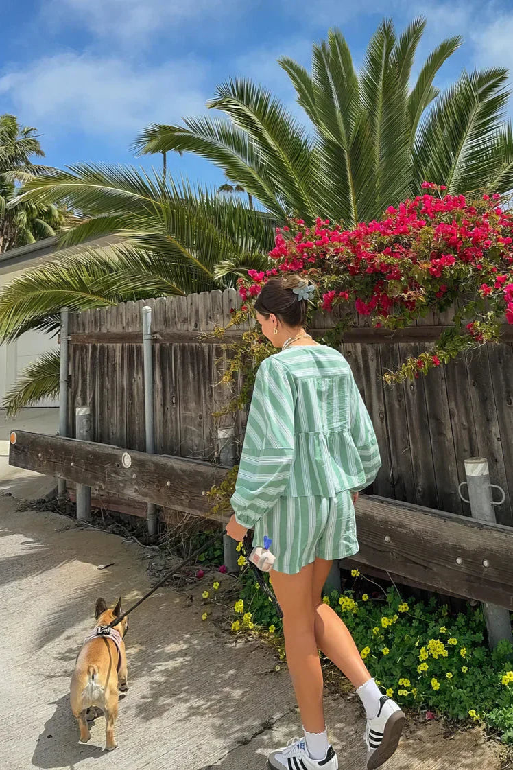 Grażyna | Letni komplet w paski