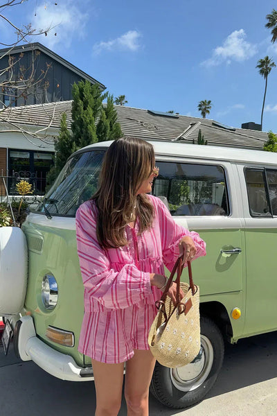 Grażyna | Letni komplet w paski