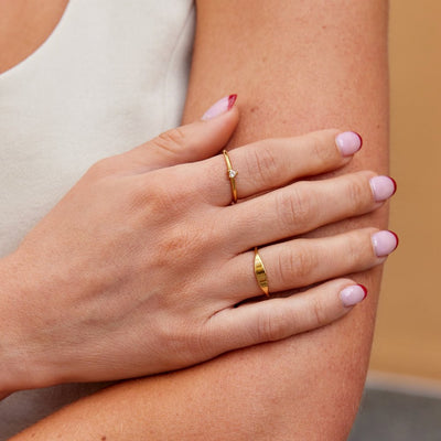 "Mała Miłość" pierścionek z kryształami