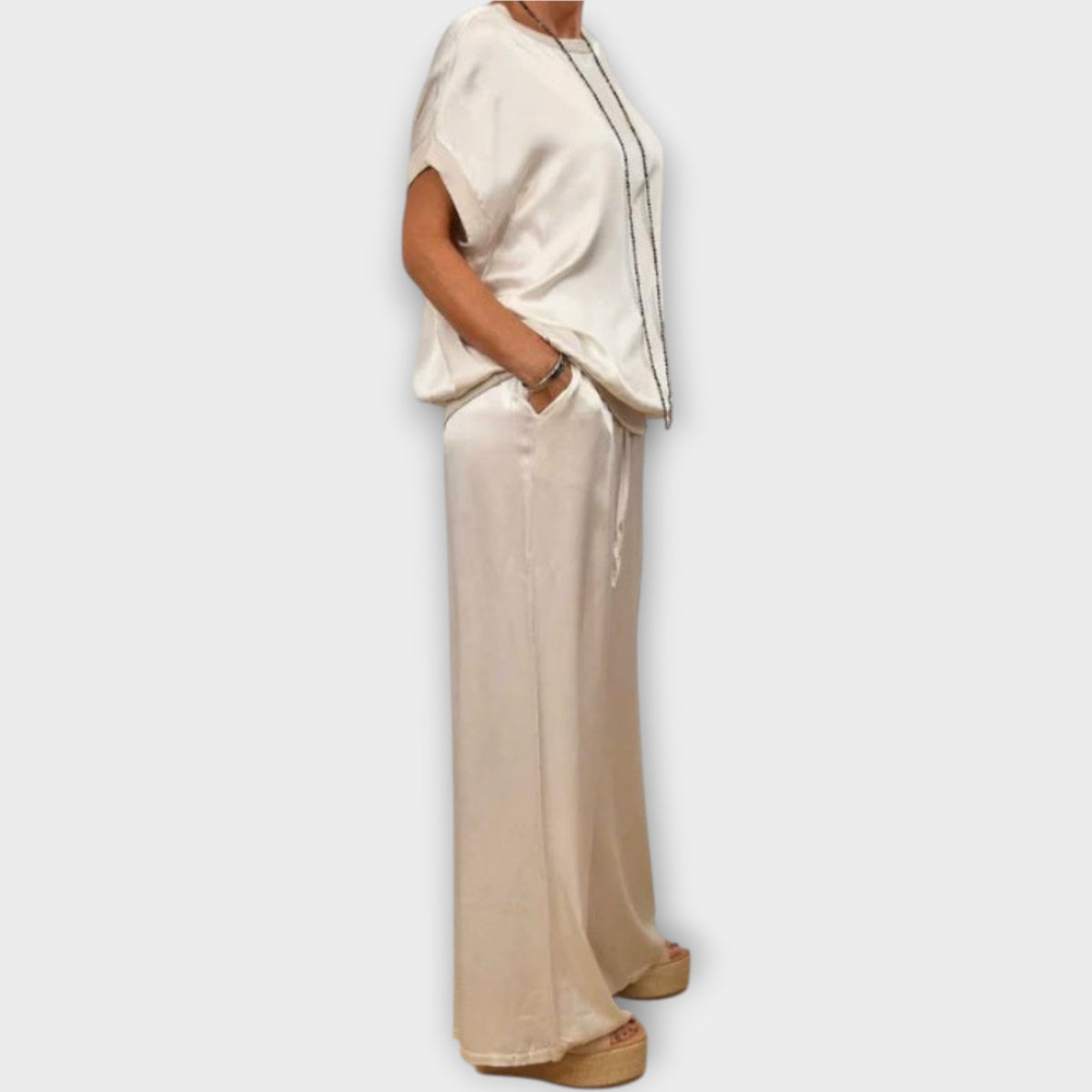 Luxury Satin Two-Piece Set