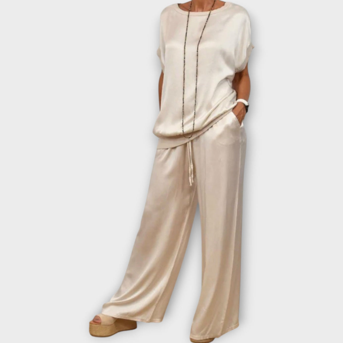 Luxury Satin Two-Piece Set