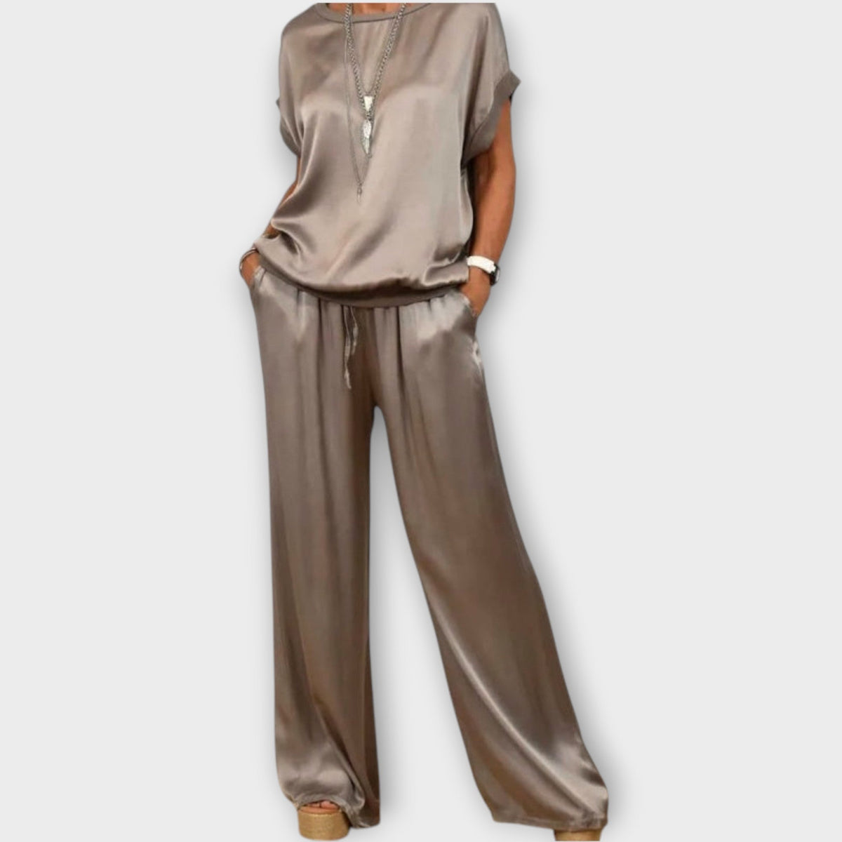 Luxury Satin Two-Piece Set