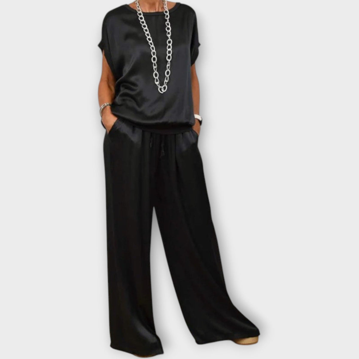 Luxury Satin Two-Piece Set
