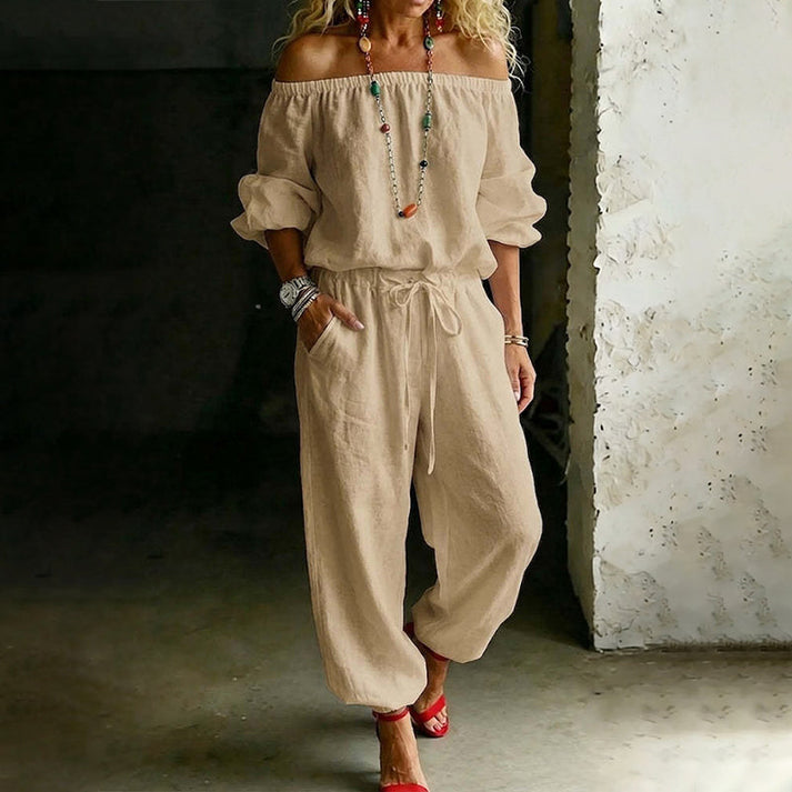 Gunay - Elegant Off-Shoulder Jumpsuit