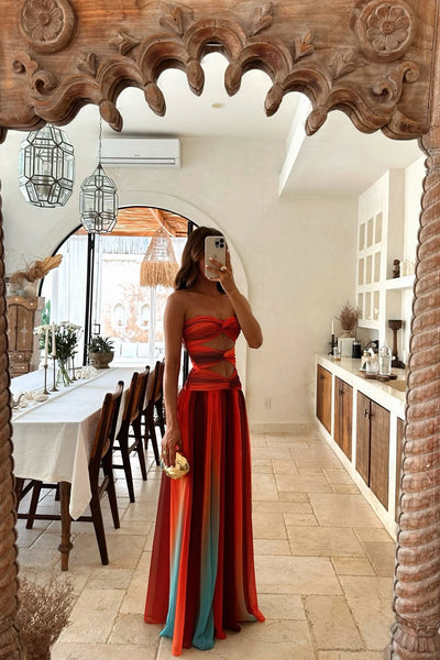 Nirelle | Sukienka Maxi z Zawiązanym Przodem