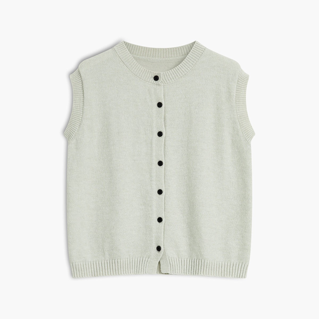 Nylah | Casual Kamizelka Sweter Z Guzikami