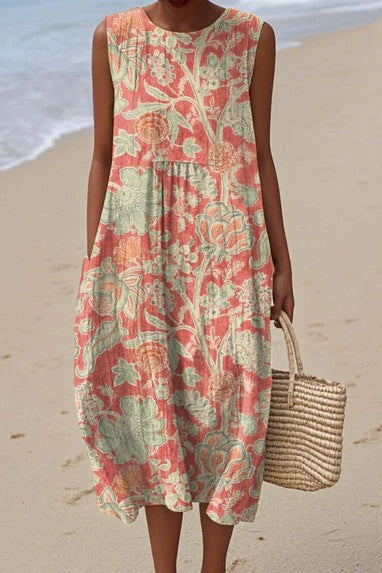 Elin | Sukienka maxi vintage w kwiaty