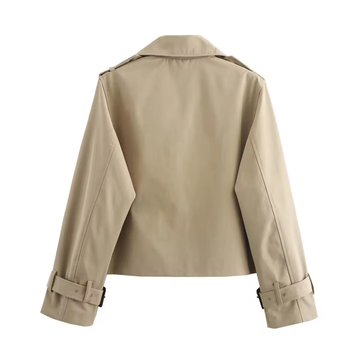 Eugenia | Cropped Double-Breasted Trench Jacket