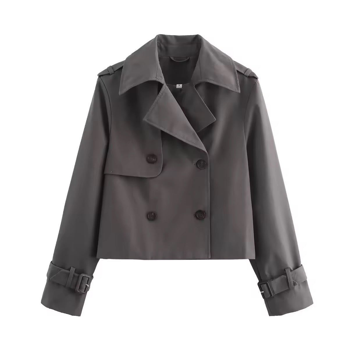 Eugenia | Cropped Double-Breasted Trench Jacket