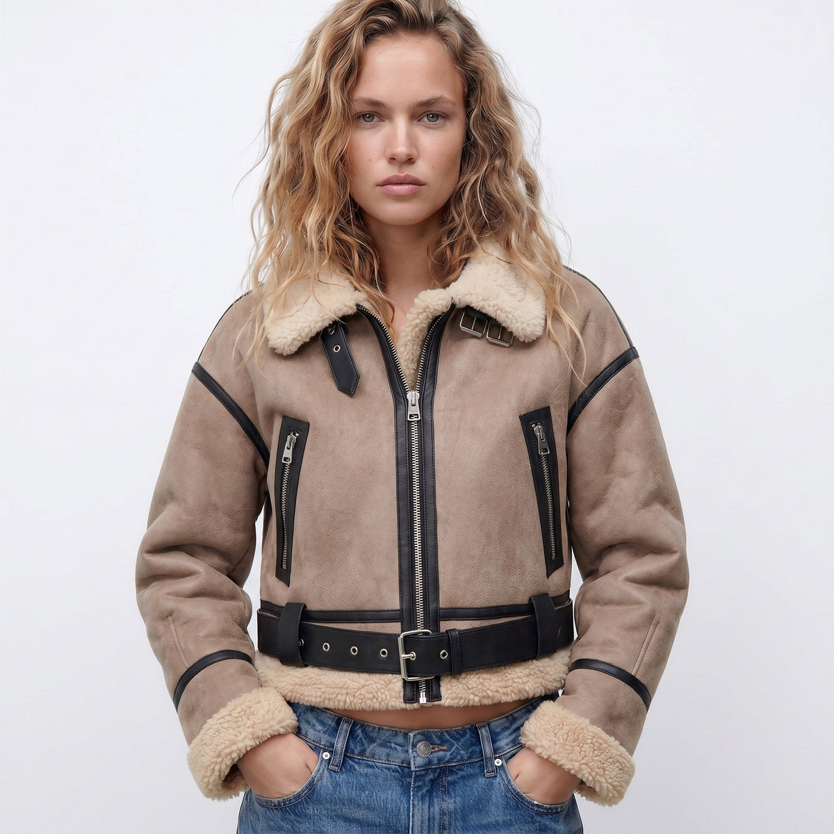 Verena | Short Aviator Bomber Jacket