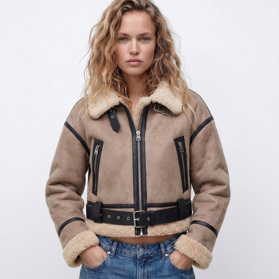 Verena | Short Aviator Bomber Jacket