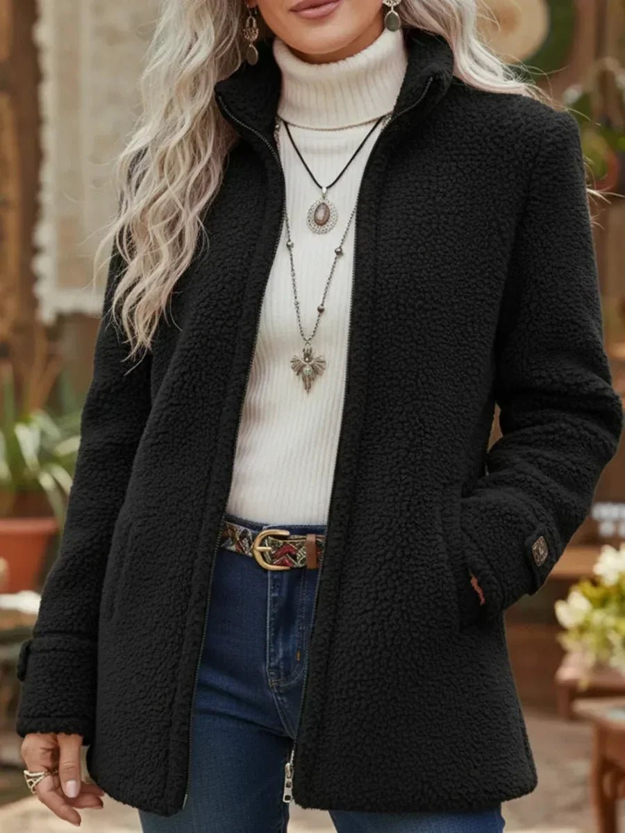 Patricia | Cozy Stand-Collar Zip-Up Coat