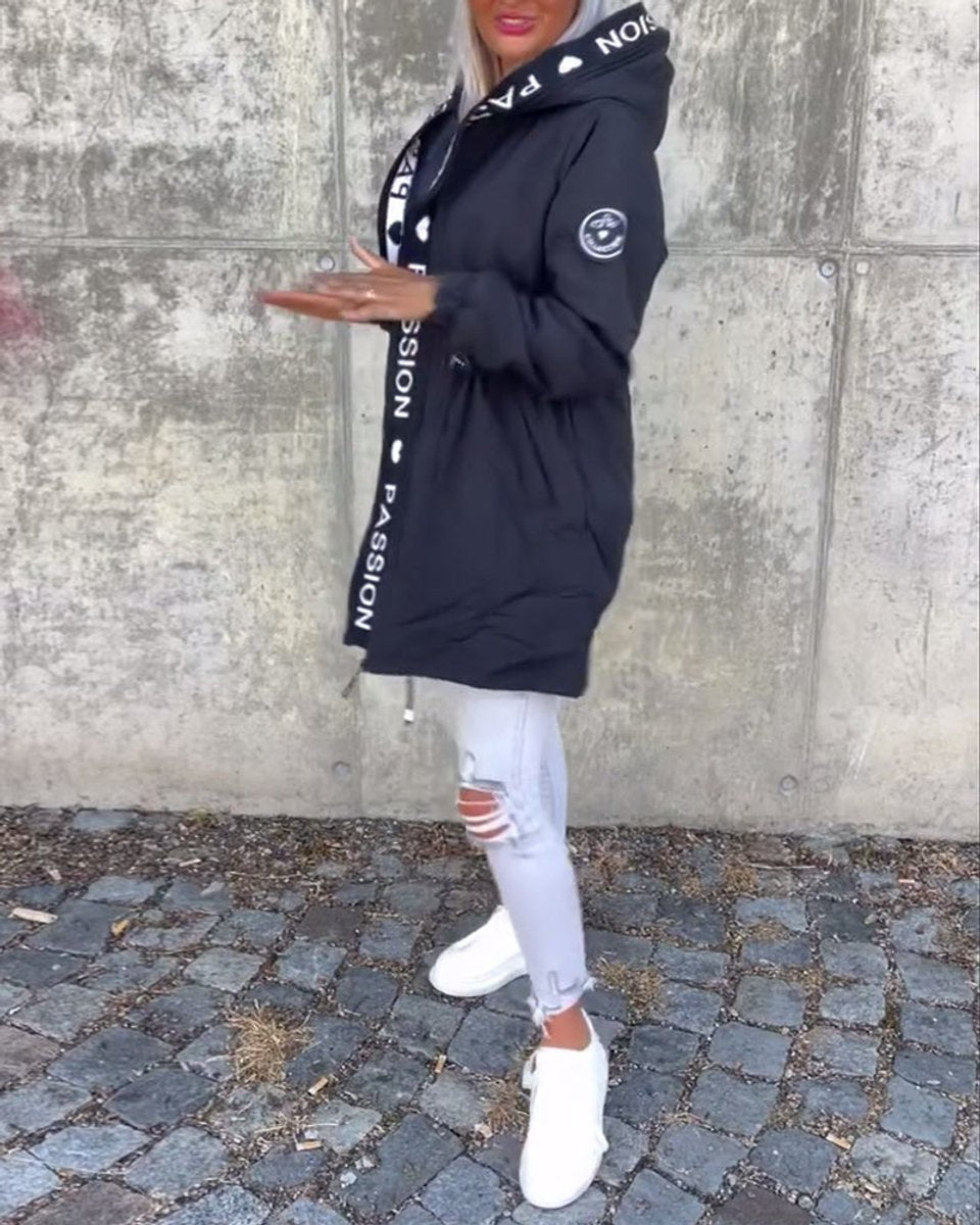 Camila | Midi Parka with Hood and Drawstring