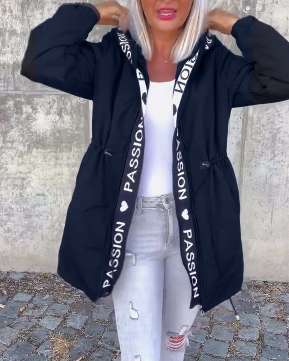 Camila | Midi Parka with Hood and Drawstring