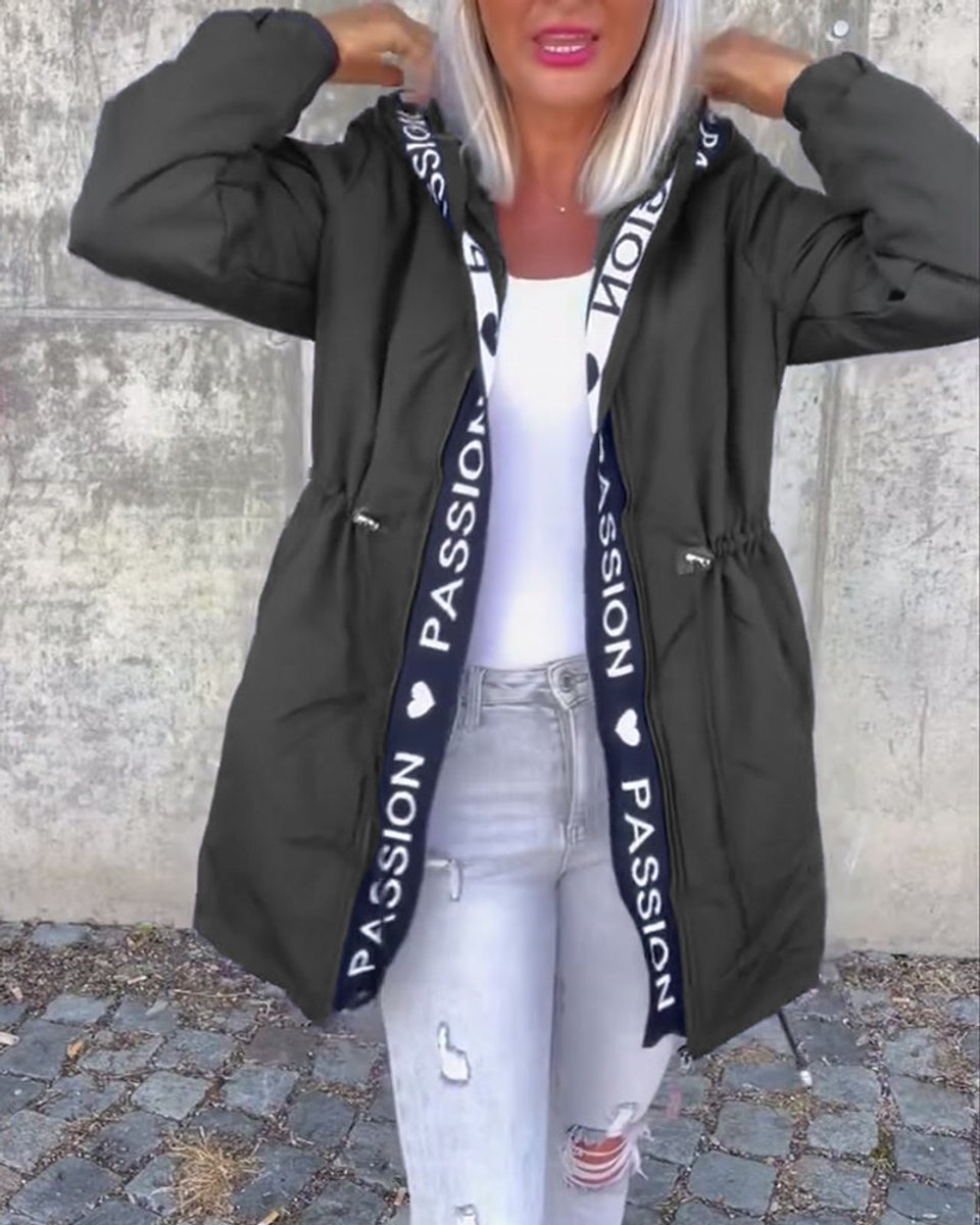 Camila | Midi Parka with Hood and Drawstring