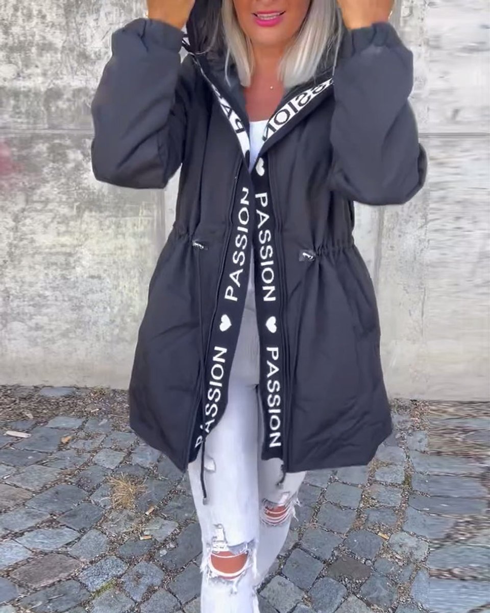 Camila | Midi Parka with Hood and Drawstring