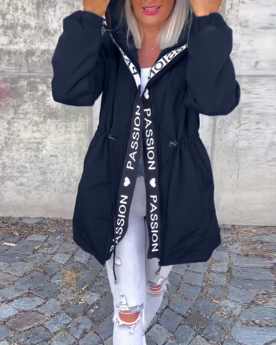 Camila | Midi Parka with Hood and Drawstring