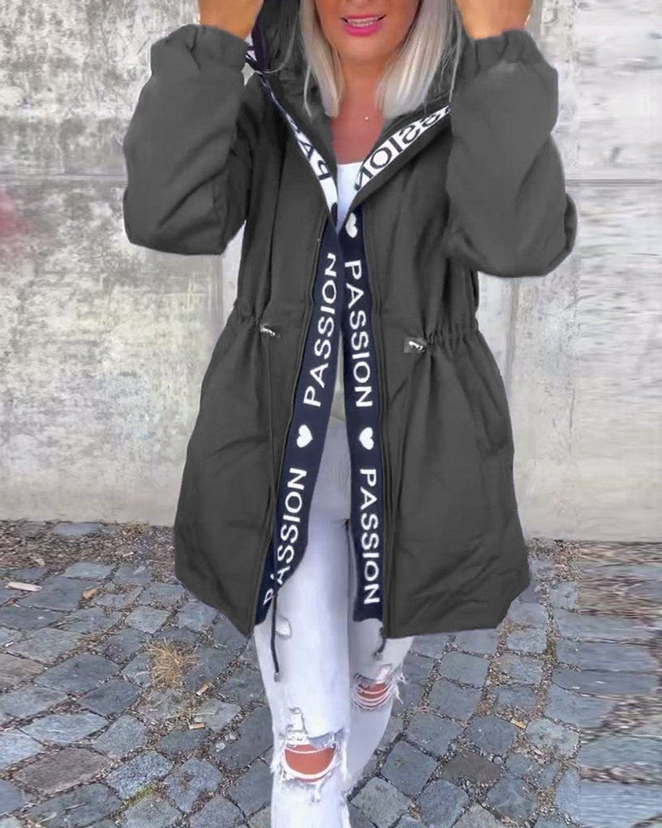 Camila | Midi Parka with Hood and Drawstring