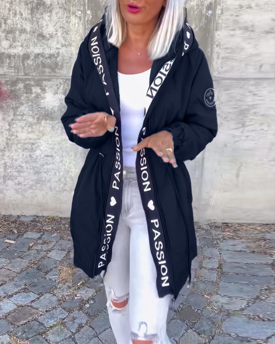 Camila | Midi Parka with Hood and Drawstring