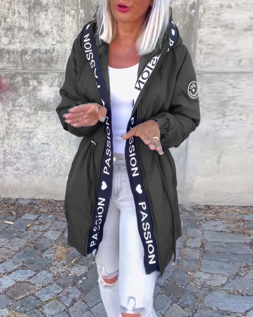 Camila | Midi Parka with Hood and Drawstring