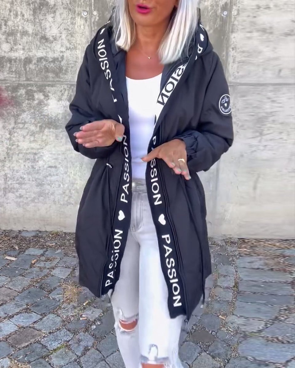 Camila | Midi Parka with Hood and Drawstring