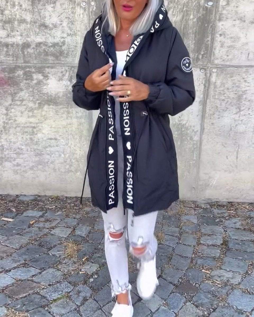 Camila | Midi Parka with Hood and Drawstring