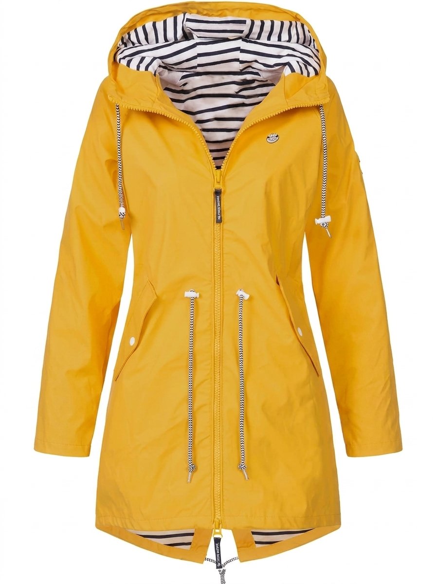 Margaret | Hooded Raincoat with Drawstring