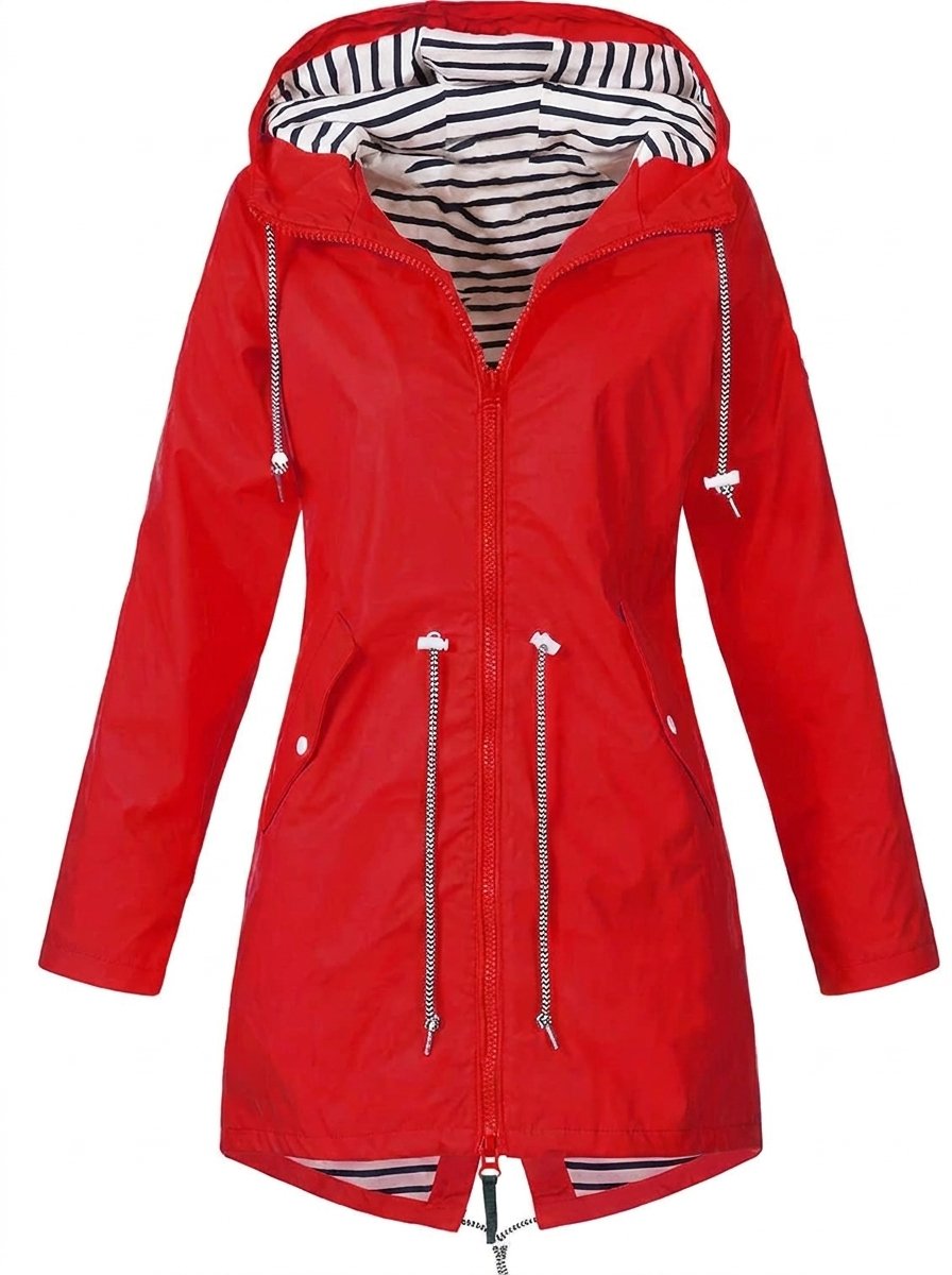 Margaret | Hooded Raincoat with Drawstring