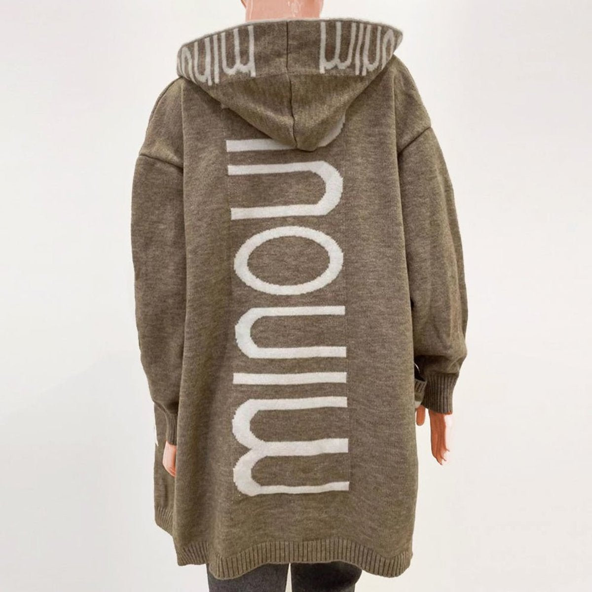Rosabel | Open-Front Knit Cardigan with Hood