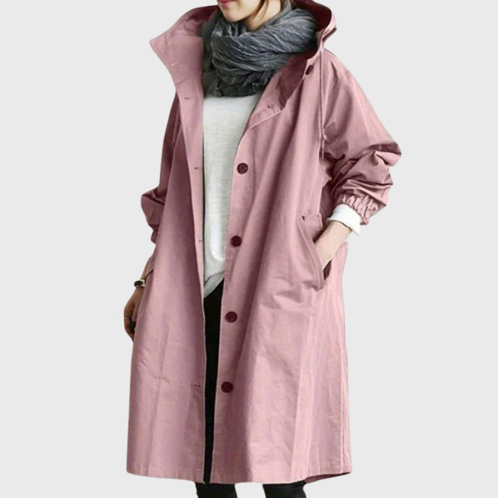 Ruth | Relaxed-Fit Long Hooded Trench Coat