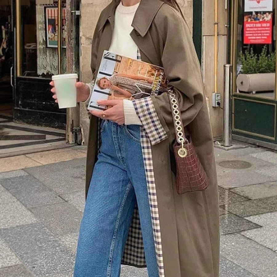 Lucia | Elegant Oversized Long Trench Coat