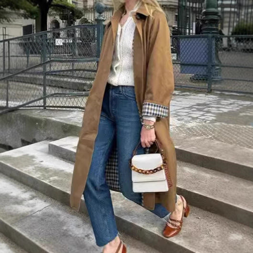 Lucia | Elegant Oversized Long Trench Coat