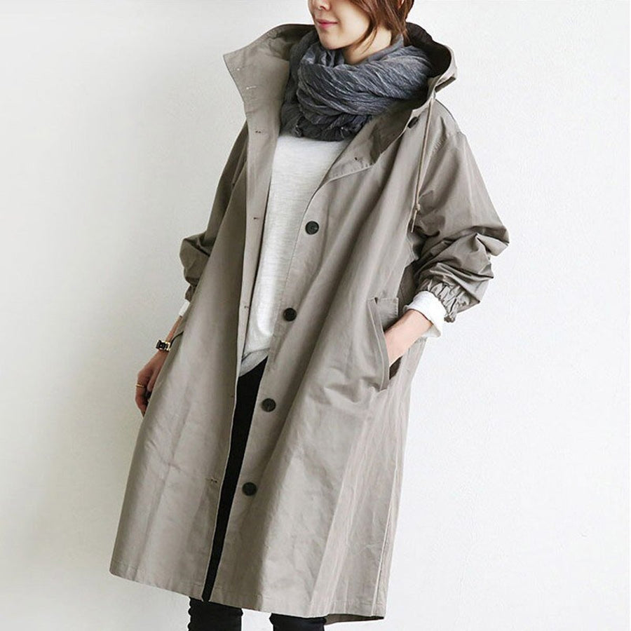 Maisie | Oversized Hooded Button-Up Coat